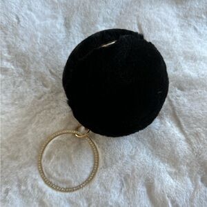 💕Small, round black wristlet - BRAND NEW, NEVER USED